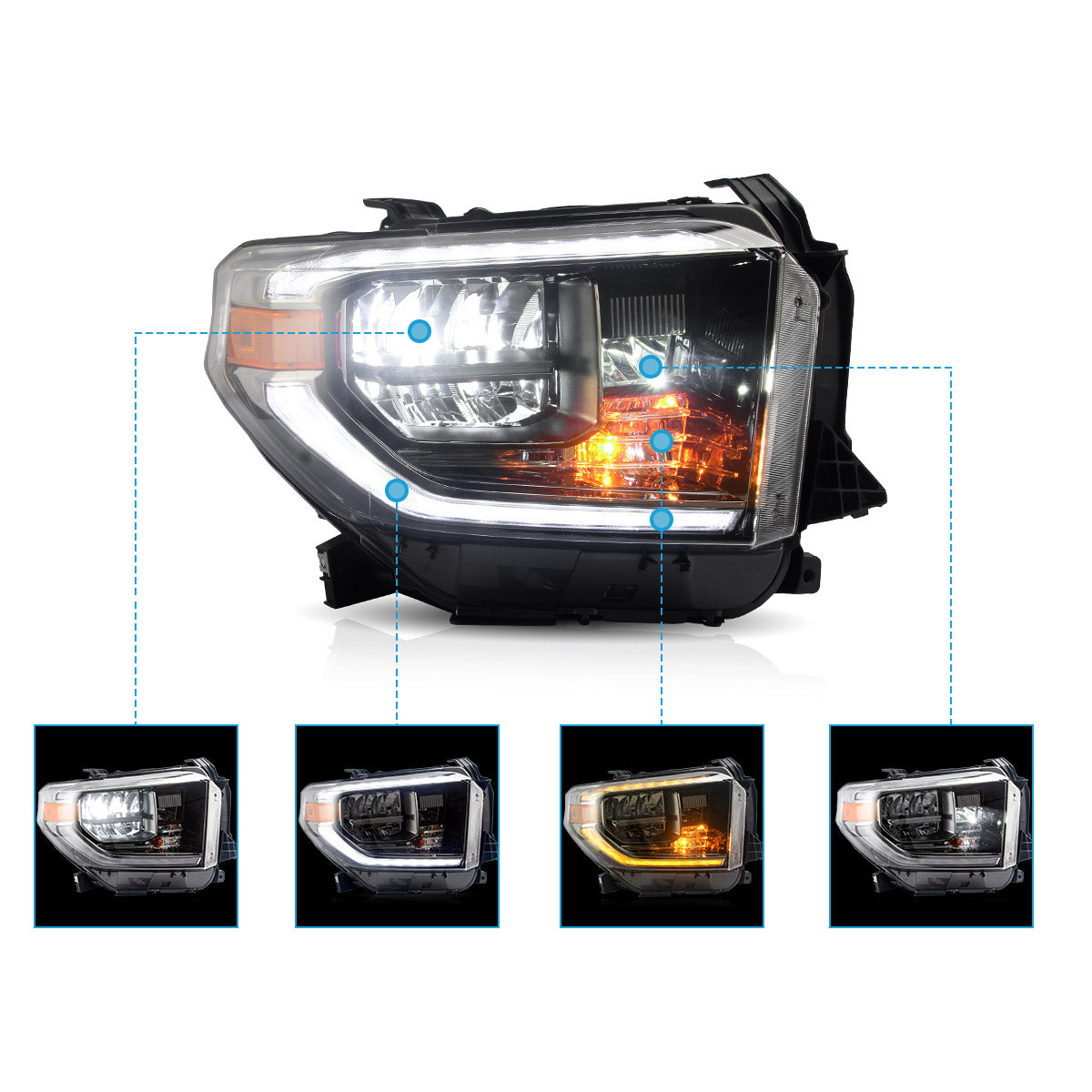 LED Headlights for Toyota Tundra 2014–2021