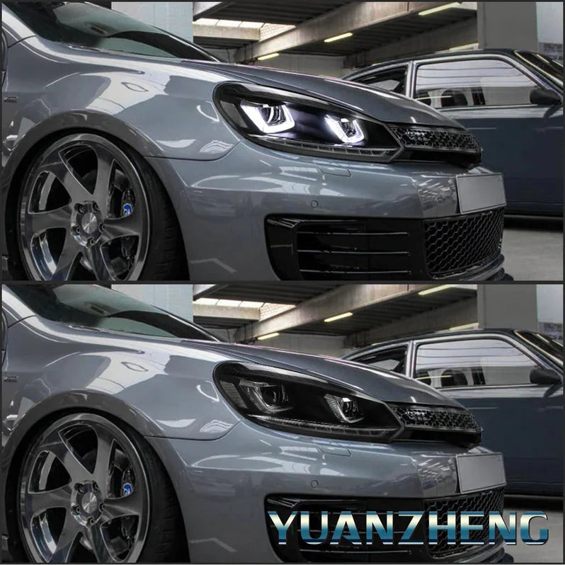 LED U-style Headlights for Volkswagen Golf 6 MK6 2009–2014