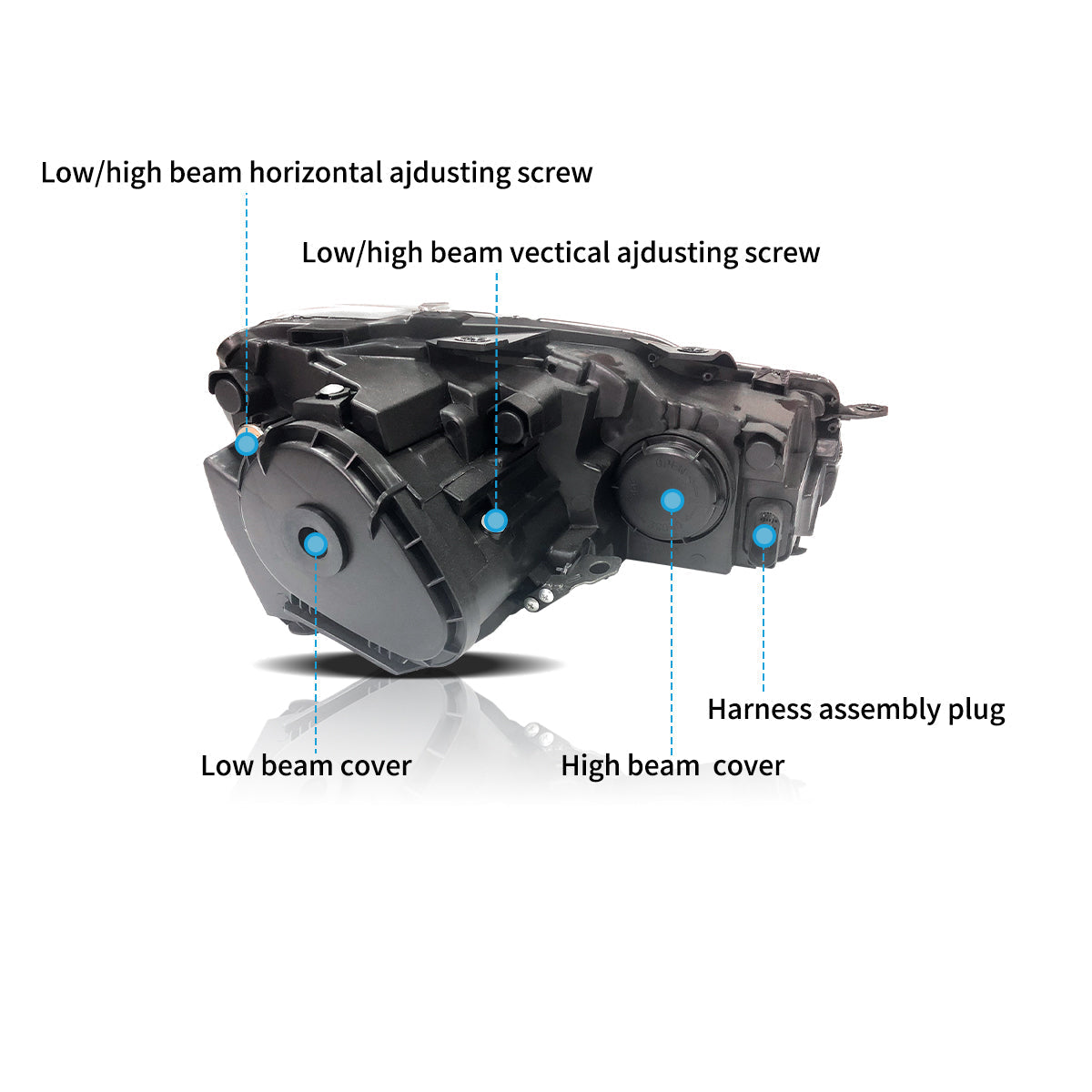 LED U-style Headlights for Volkswagen Golf 6 MK6 2009–2014