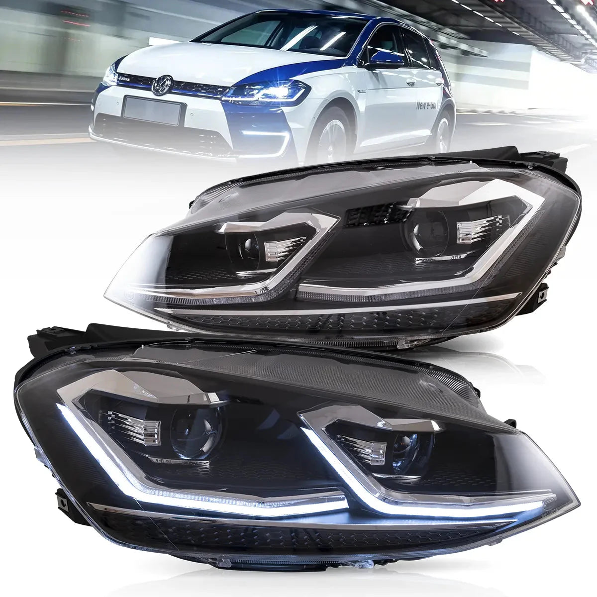 Headlights for Volkswagen Golf MK7 2015–2017