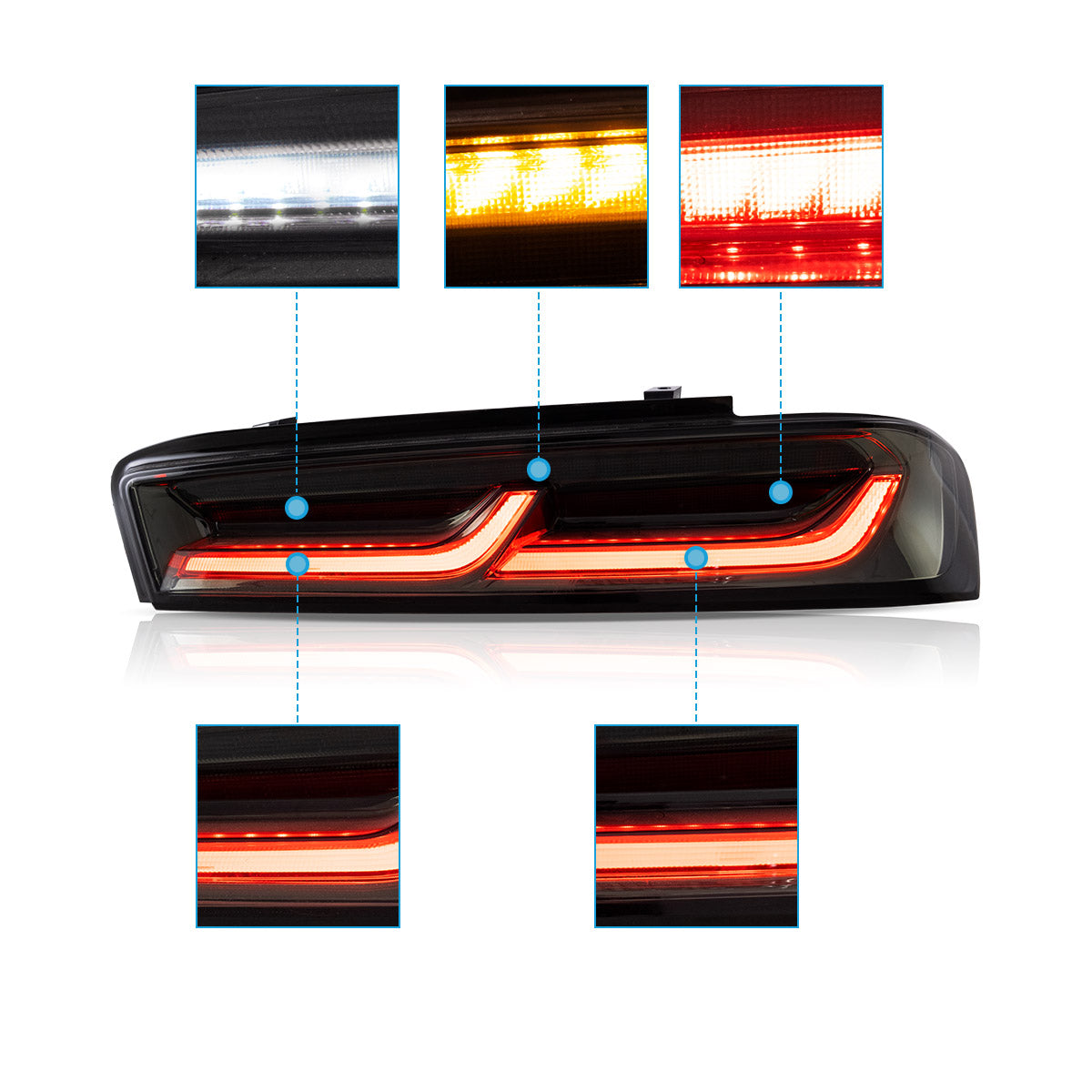 LED Tail Lights for Chevrolet Camaro Chevy 2016–2018