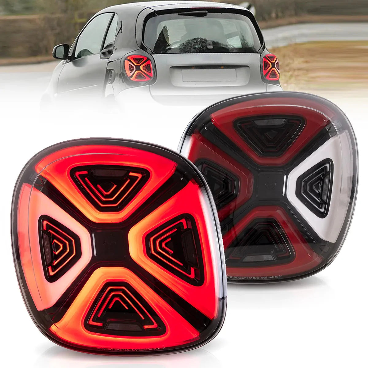 LED Tail Lights for Benz Smart Fortwo/Forfour C453/A453/W453 2015–2020