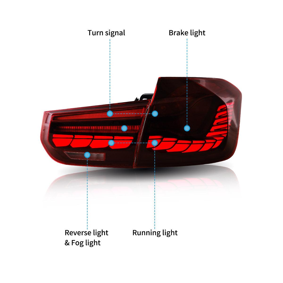 OLED Tail Lights for BMW 3-Series F30 F35 F80 2012–2019
