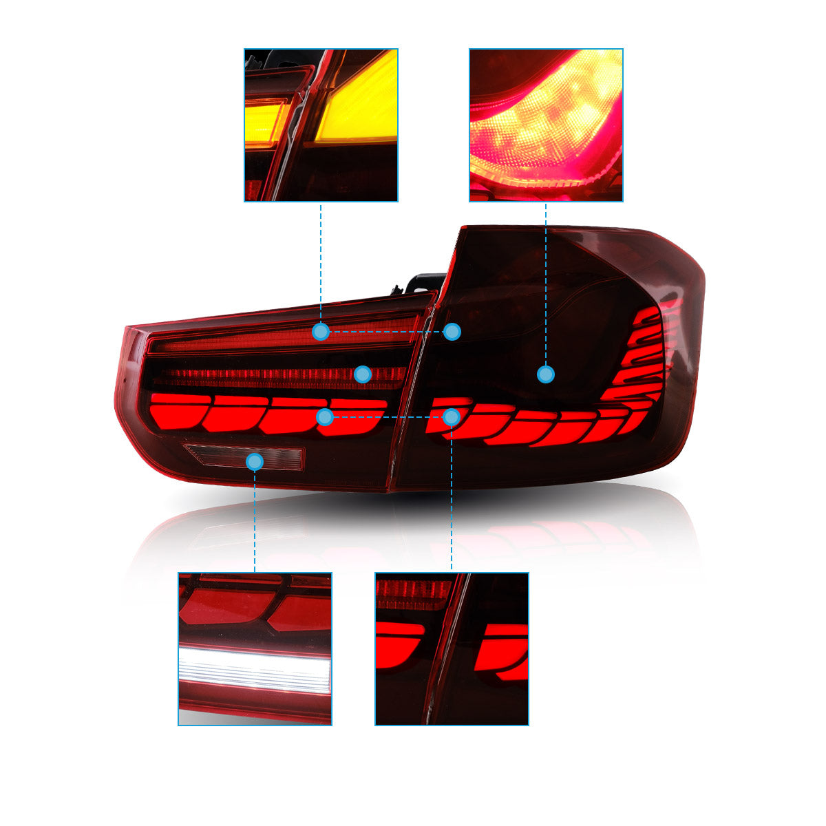 OLED Tail Lights for BMW 3-Series F30 F35 F80 2012–2019