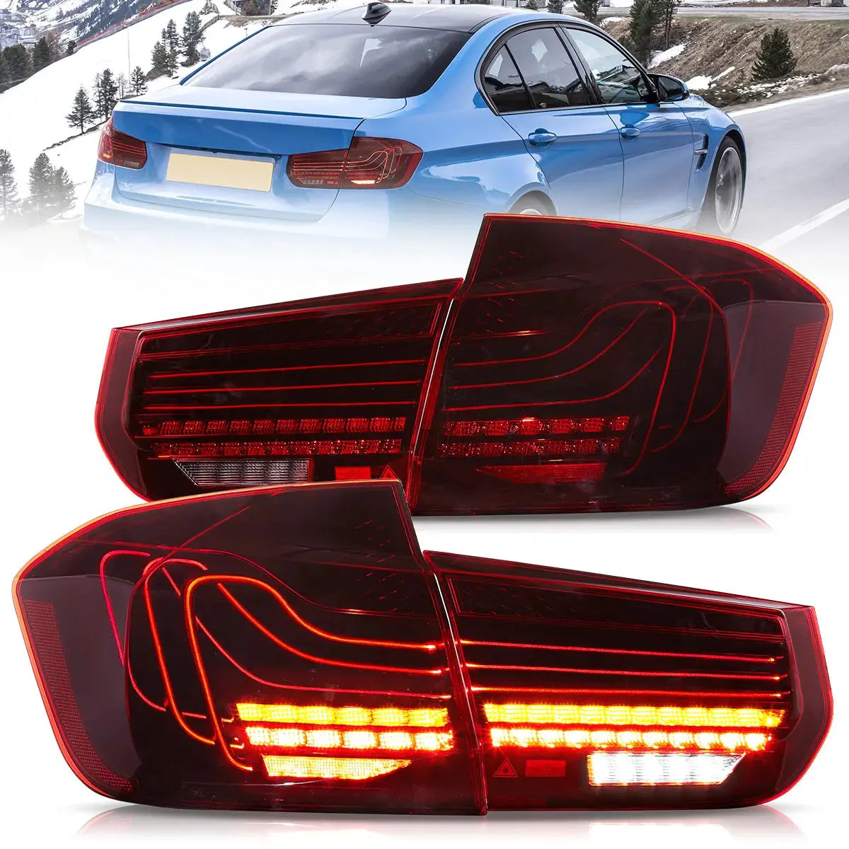BMW 3 Series F30 F35 M3 F80 Laser Style Tail Lights 2012–2019 (Clearance)