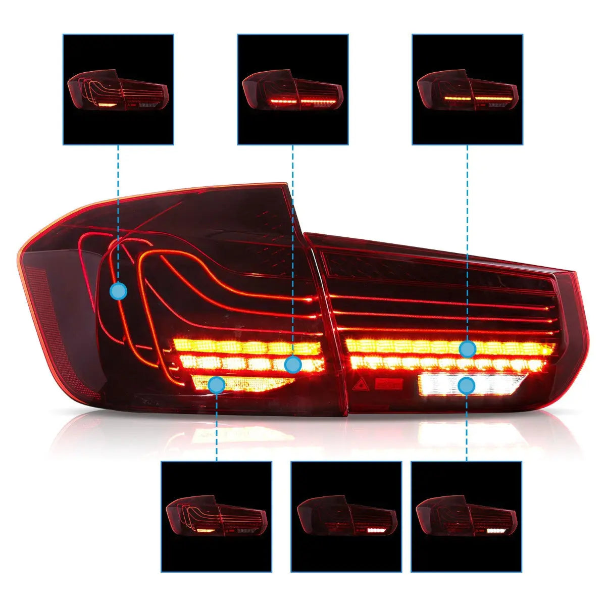 BMW 3 Series F30 F35 M3 F80 Laser Style Tail Lights 2012–2019
