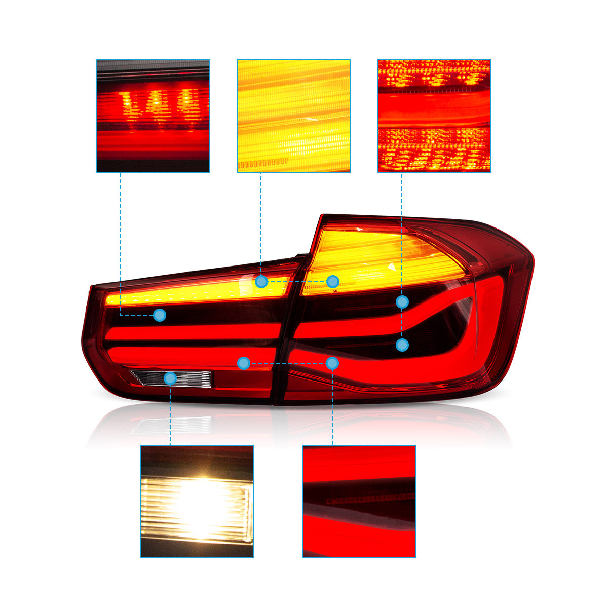 LED Tail Lights for BMW 3 Series F30 F80 F35 2012–2019
