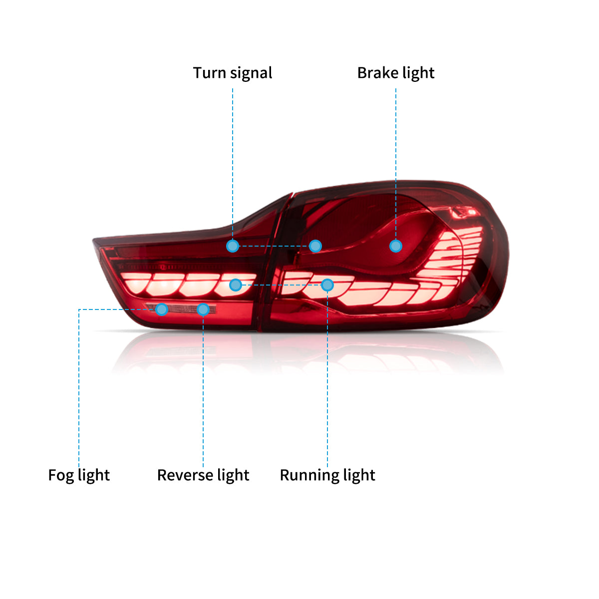 OLED GTS Tail Lights for BMW 4-Series M4 F32 F82 2014–2020