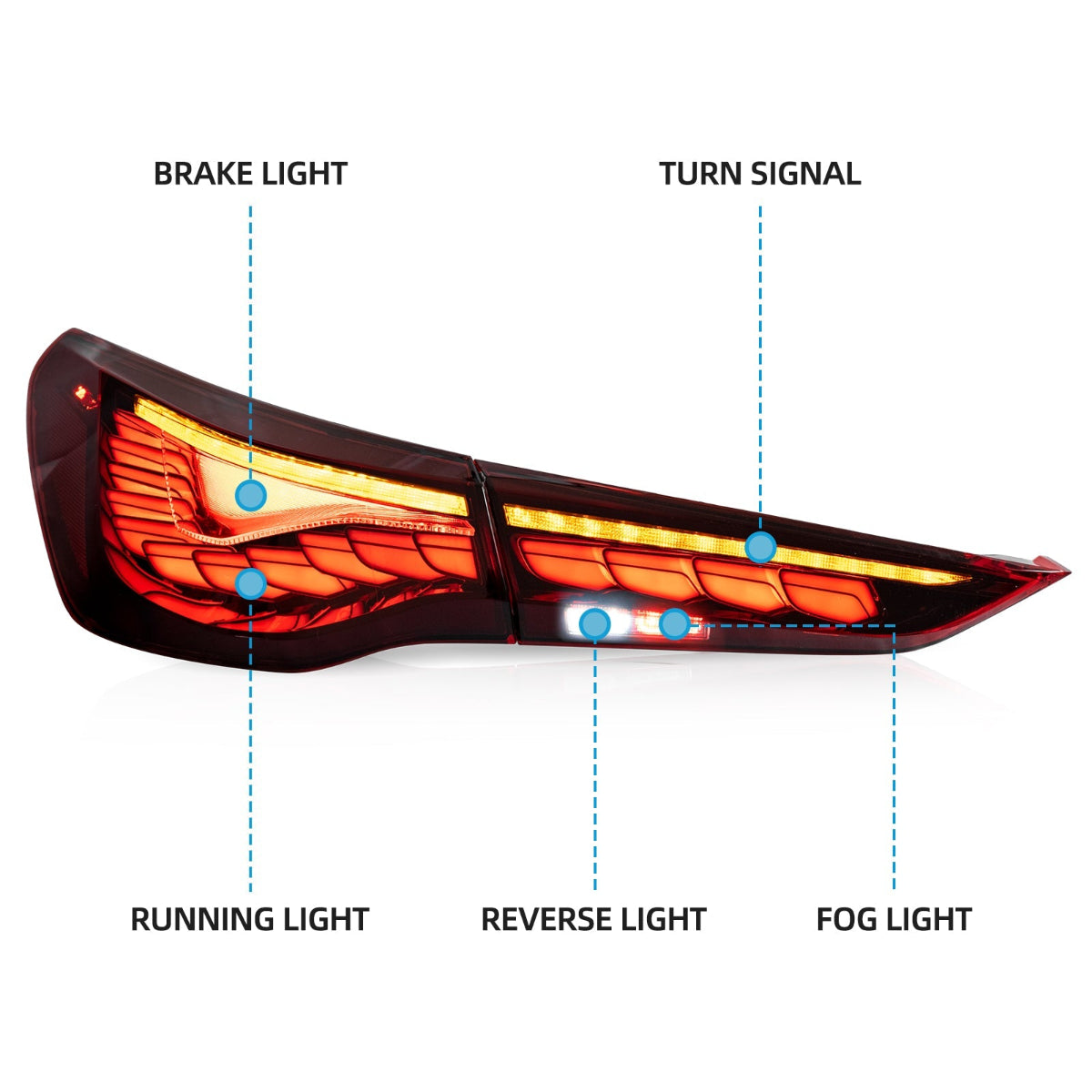 BMW 4 Series M4 G22/G23/G26/G82/G83 OLED Tail Lights 2021–2024 (Clearance)
