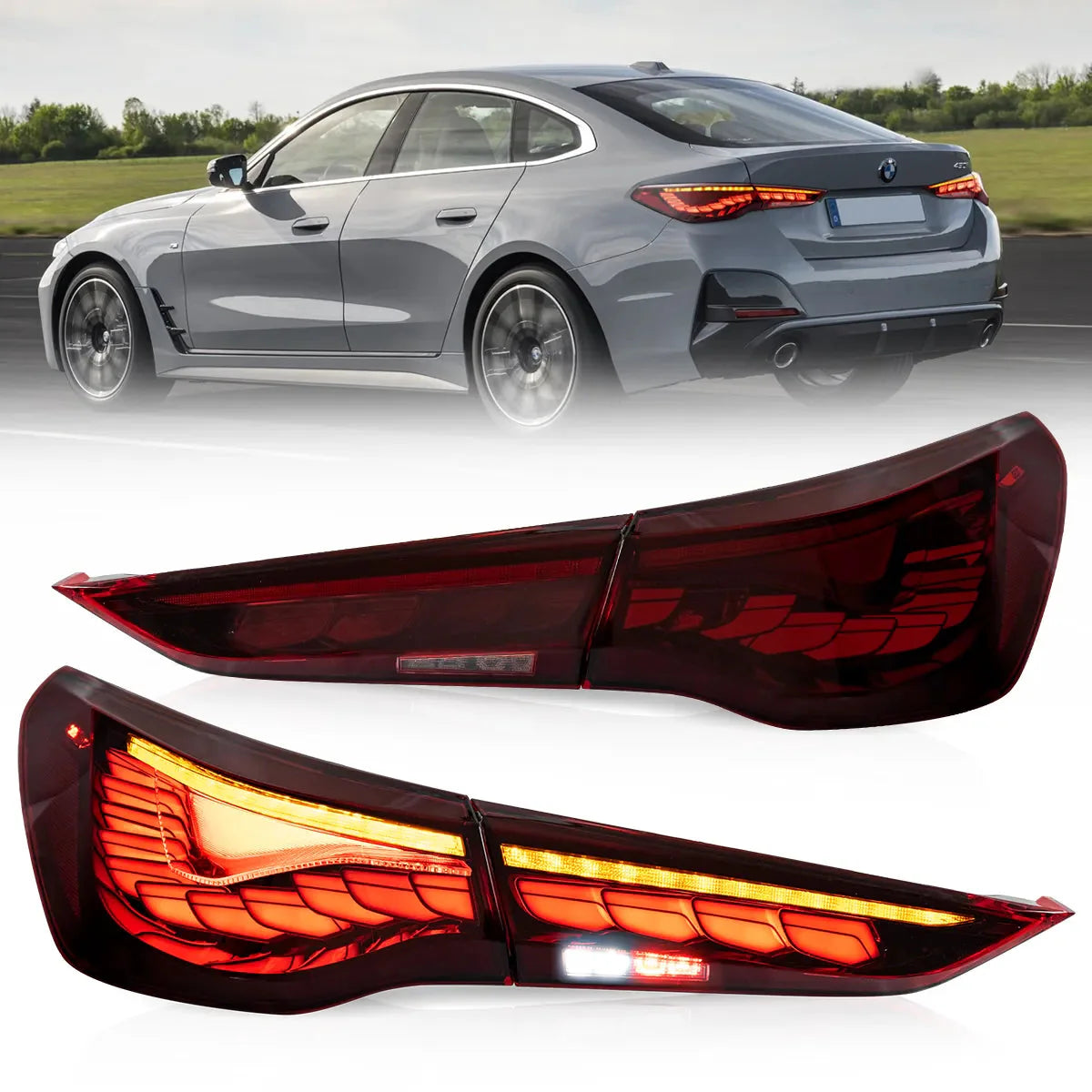 BMW 4 Series M4 G22/G23/G26/G82/G83 OLED Tail Lights 2021–2024 (Clearance)