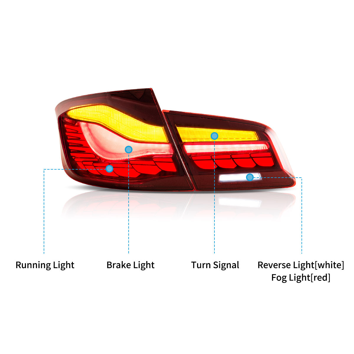 BMW 5 Series M5 F10/F18 OLED Tail Lights 2011–2017