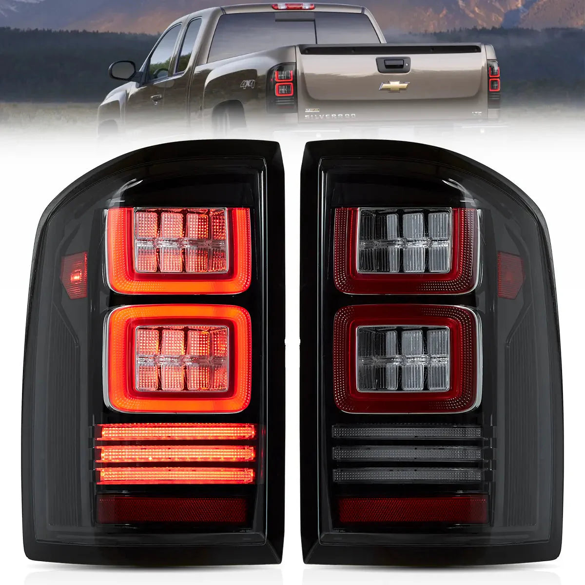 LED Tail Lights for Chevrolet Silverado 1500 2500HD 3500HD 2007–2013