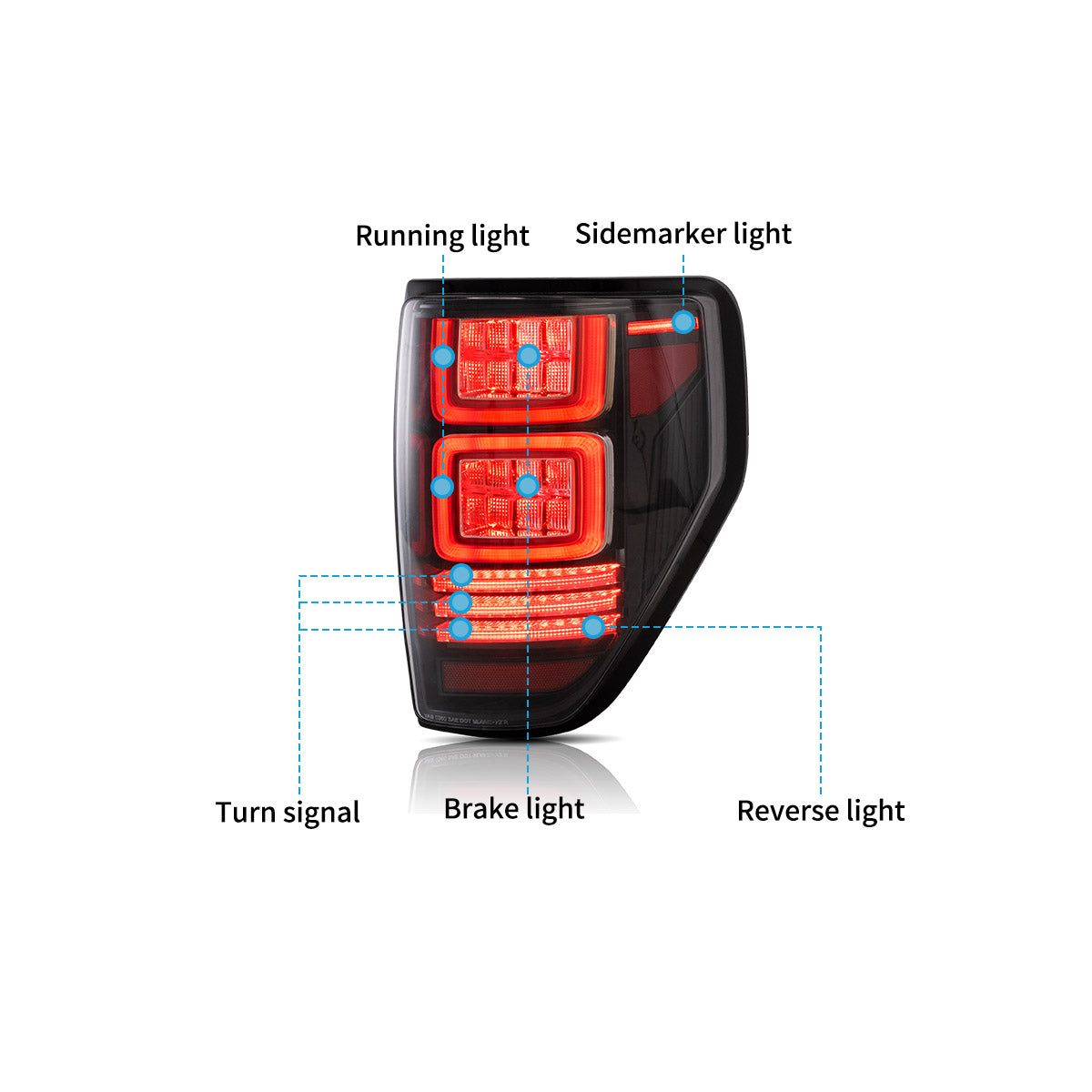 LED Tail Lights for Ford F150 2009–2014 12th Gen