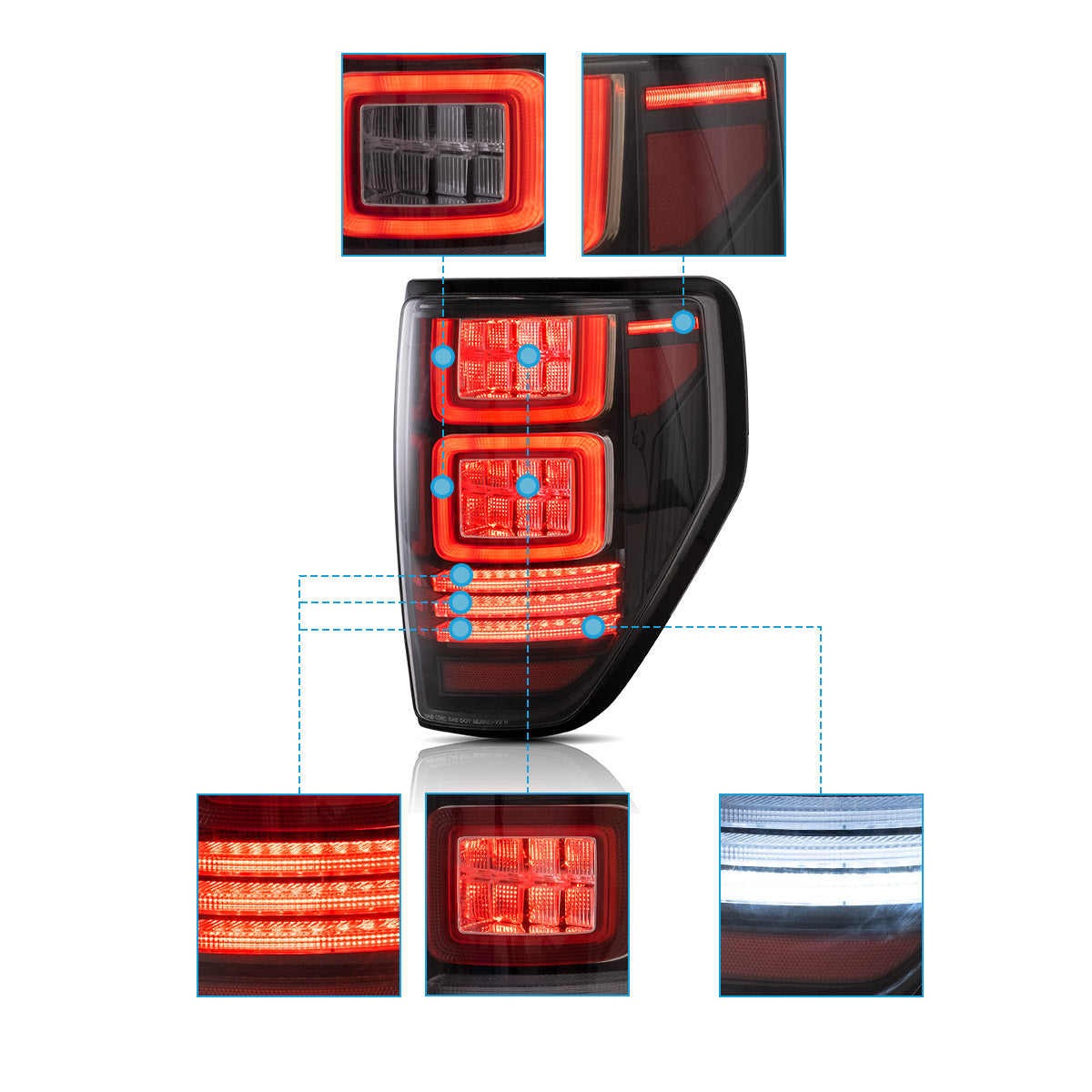 LED Tail Lights for Ford F150 2009–2014 12th Gen
