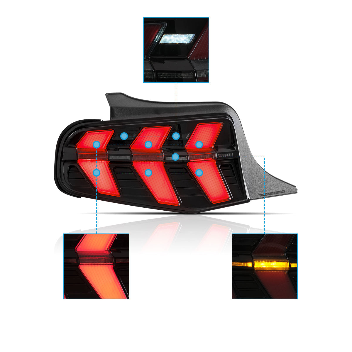 LED Tail Lights for 2010 2011 2012 Ford Mustang