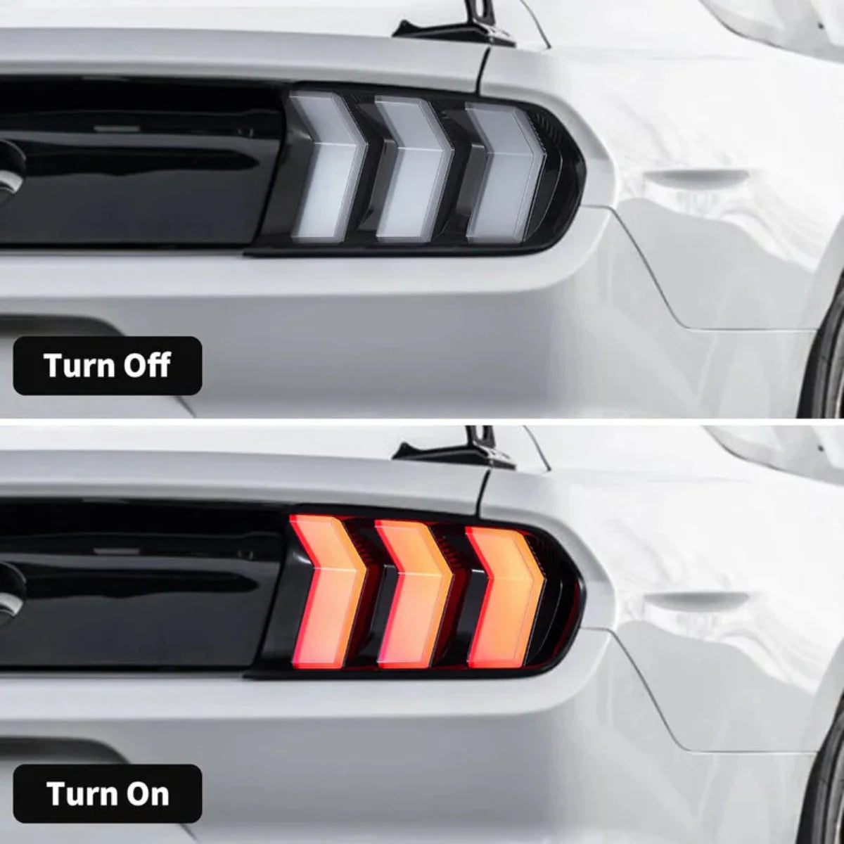 LED Tail Lights for Ford Mustang S550 with 5 Modes turn signal 2015–2023