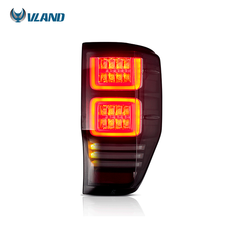 Block Style LED Tail Lights for Ford Ranger T6/P375 2012–2022