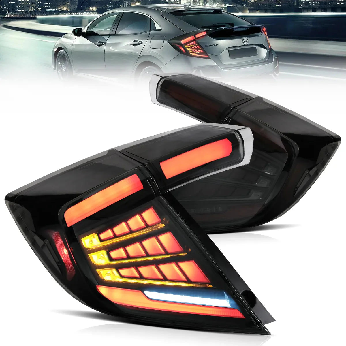 Honda Civic LED Tail Lights with start-up animation 2018–2021 (Clearance)