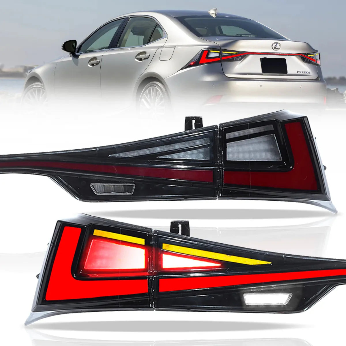 Lexus IS 250 200t 300h F Sport LED Tail Lights 2014–2019 (Clearance)
