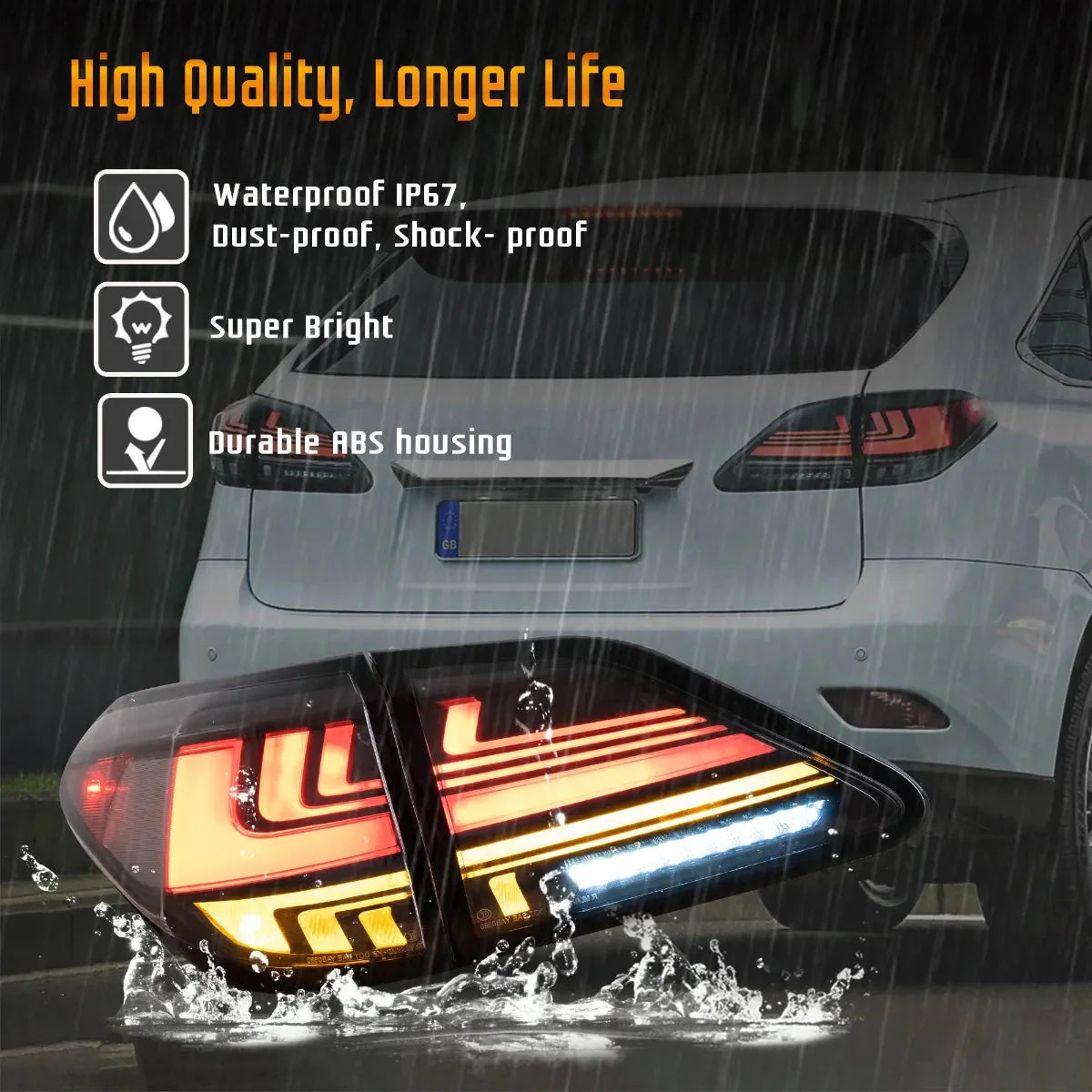 LED Tail Lights for 3rd gen. Lexus RX 350 400h 450h 450hL 2010–2015