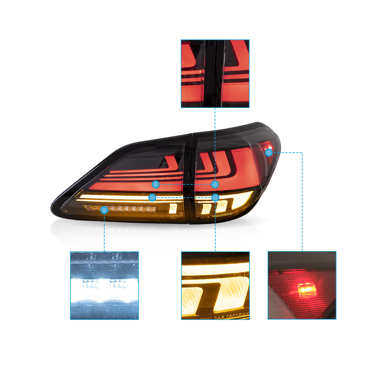 LED Tail Lights for 3rd gen. Lexus RX 350 400h 450h 450hL 2010–2015