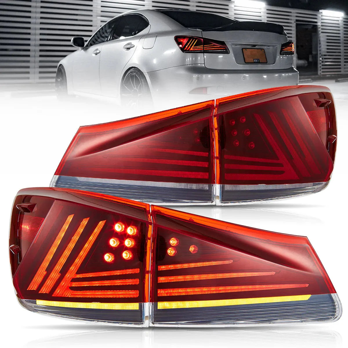 LED Tail Lights for Lexus IS250 IS350 ISF IS300 220d 200d 2006–2013