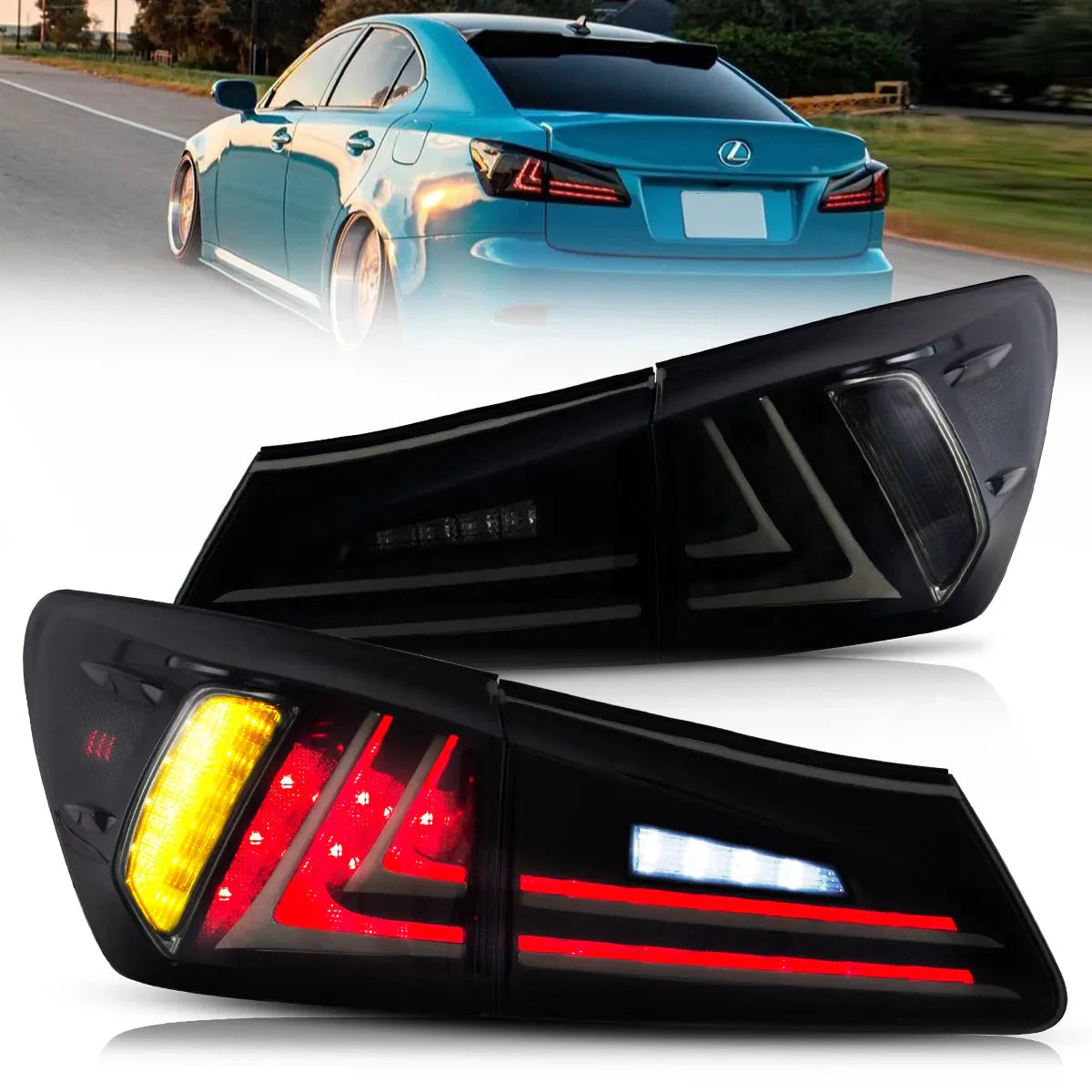 LED Tail Lights for Lexus IS250 IS350 ISF IS200d IS220d(XE20) 2006–2013