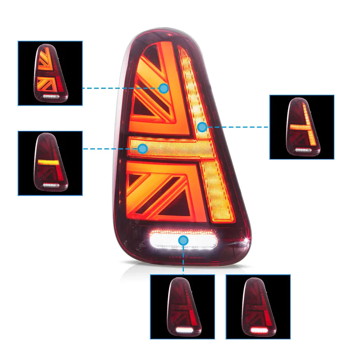 LED Tail Lights for Mini Cooper R50 R52 R53 2001–2006