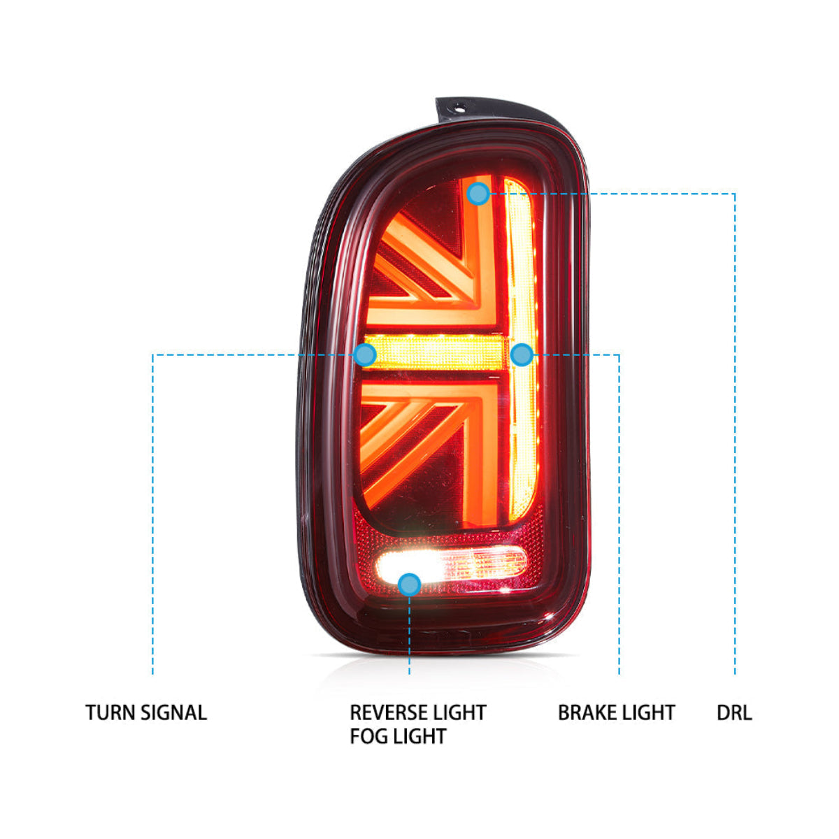 LED Tail Lights for Mini Cooper Clubman R55 2007–2014