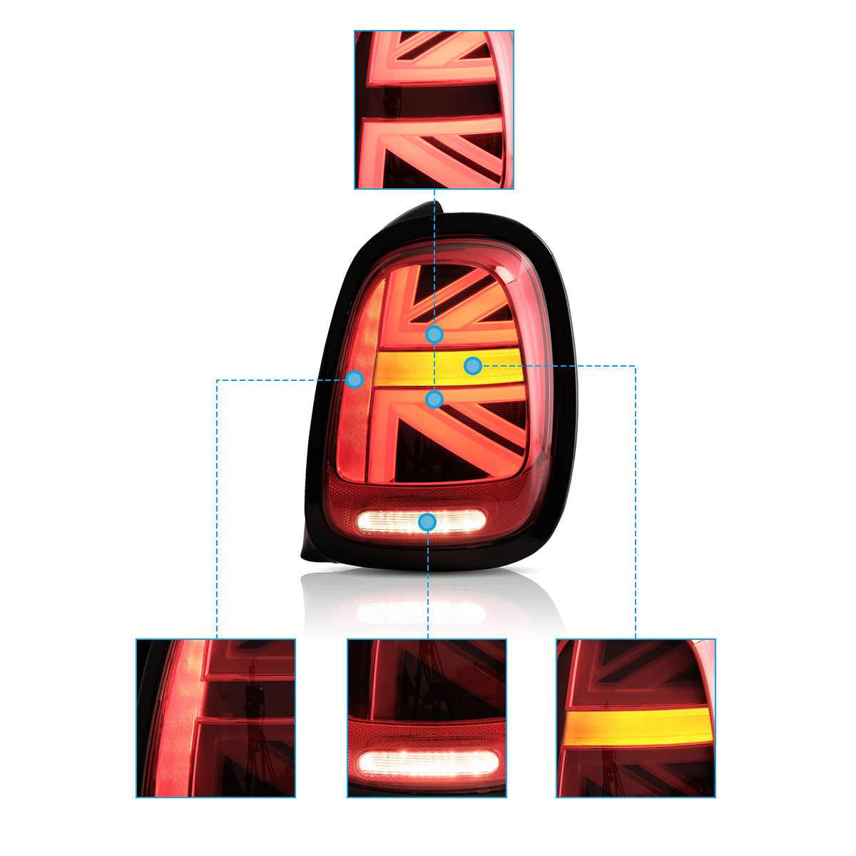 LED Tail Lights for Mini Cooper Hatch F55 F56 F57 2014–2019