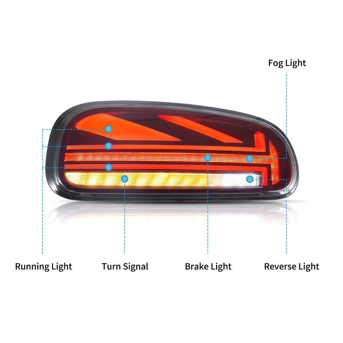 Mini Cooper Clubman F54 LED Red Tail Lights 2015–2023
