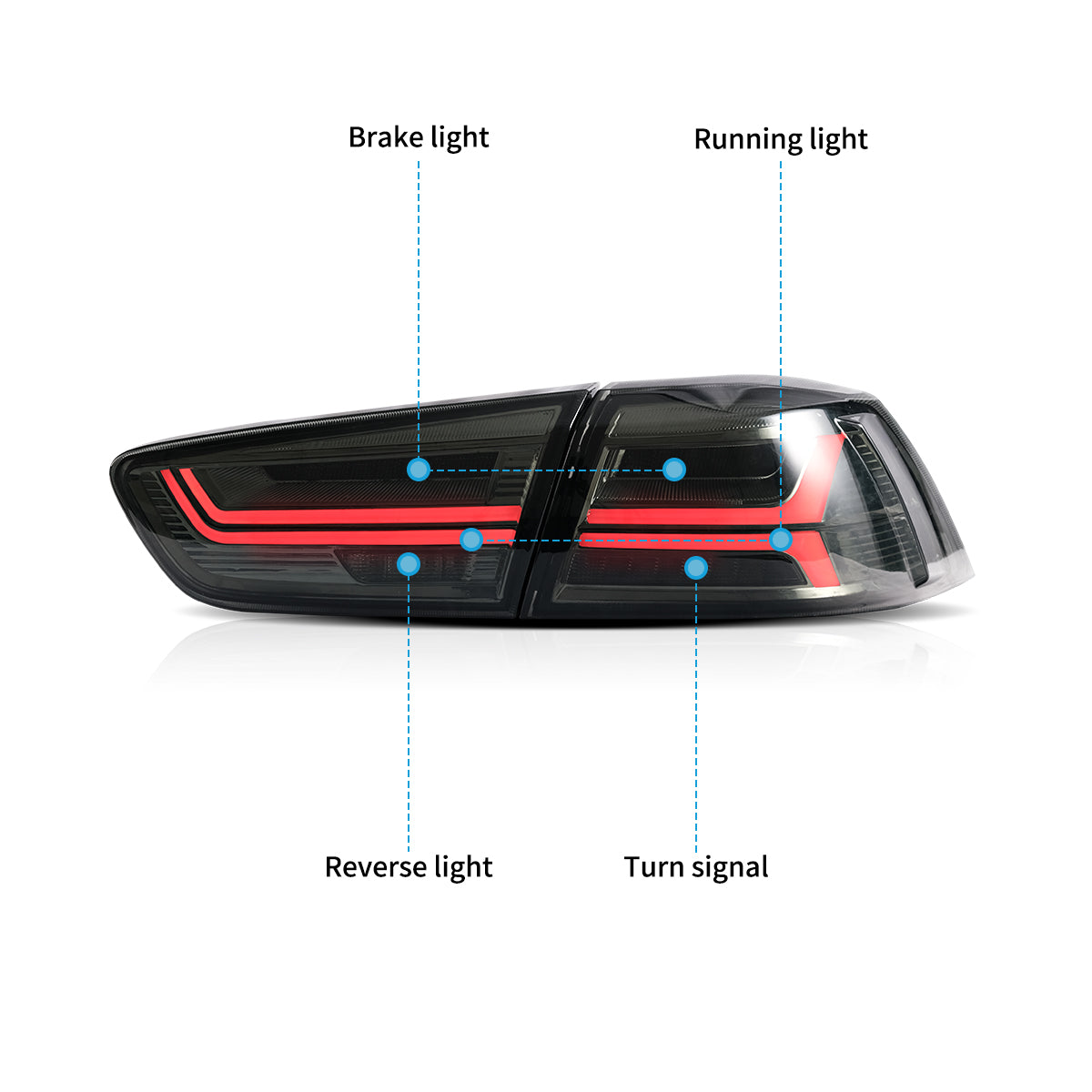 LED Tail Lights for Mitsubishi Lancer / EVO X 2008–2017