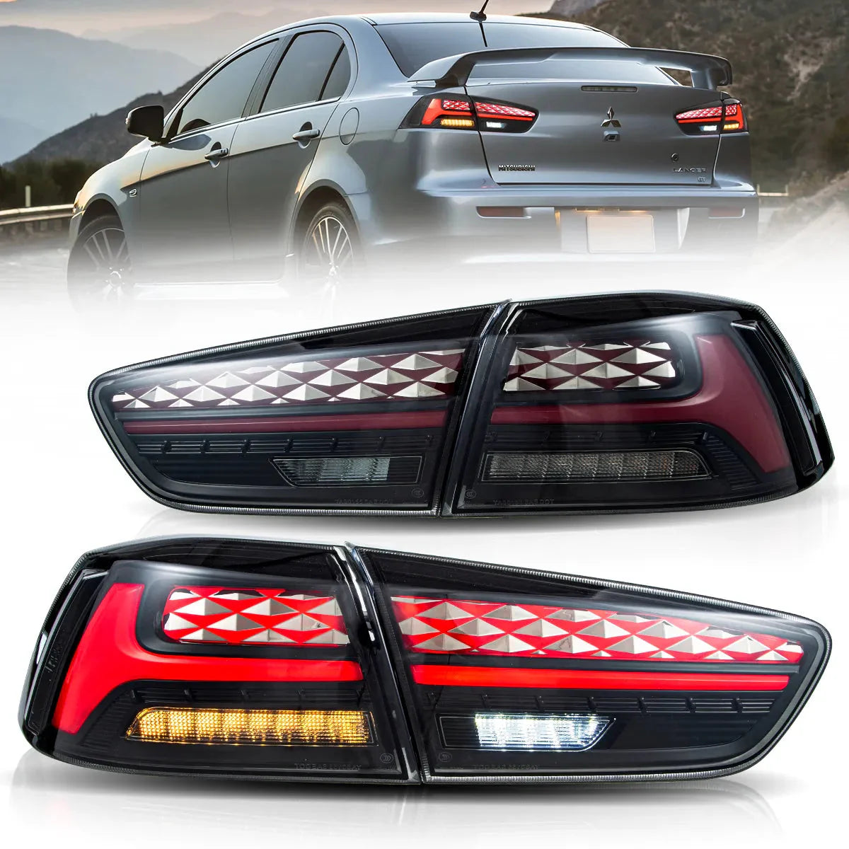 LED Tail Lights for Mitsubishi Lancer /EVO X 2008–2017