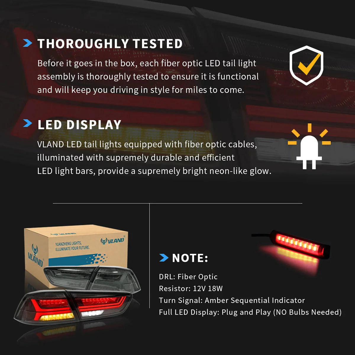 LED Tail Lights for Mitsubishi Lancer / EVO X 2008–2017