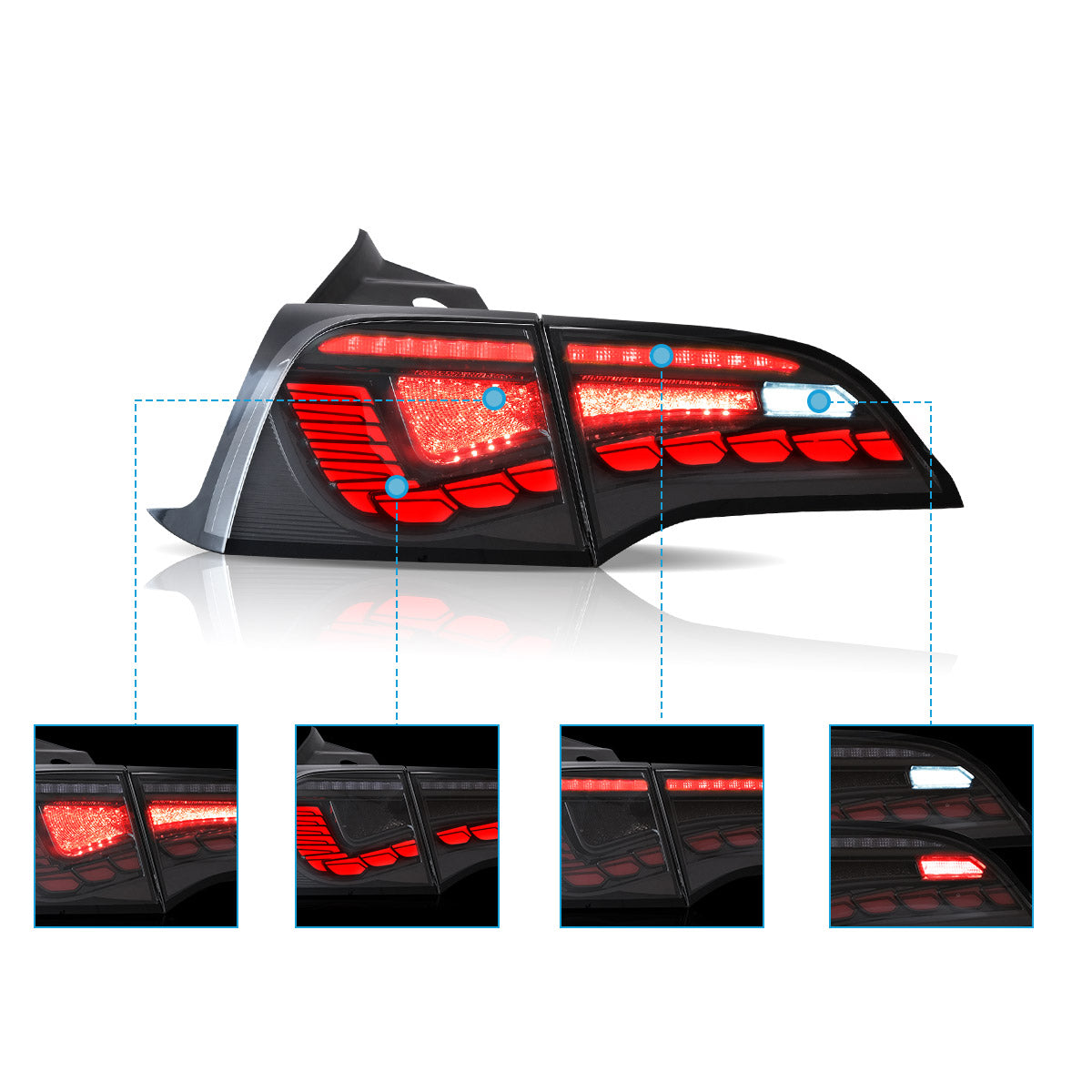 LED Tail Lights for Tesla Model 3 & Tesla Model Y 2017–2023