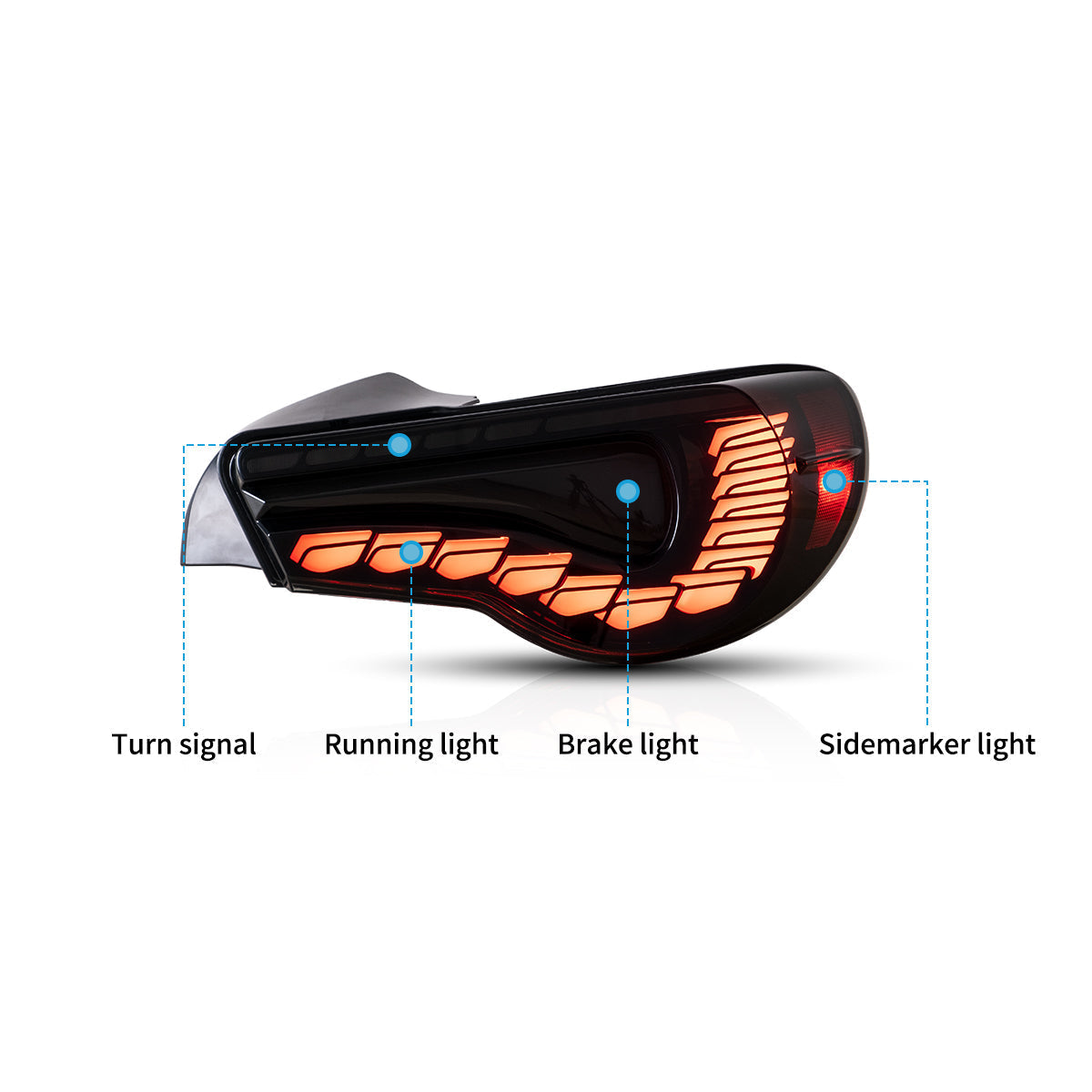 LED Tail Lights for Toyota 86 & Subaru BRZ & Scion FRS [Dragon Style]Australia 2012–2021