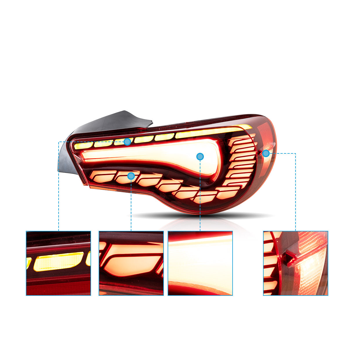 LED Tail Lights for Toyota 86 & Subaru BRZ & Scion FRS [Dragon Style]Australia 2012–2021