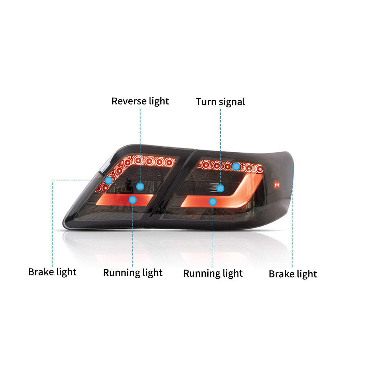 LED Tail Lights for Toyota Camry 2007–2011