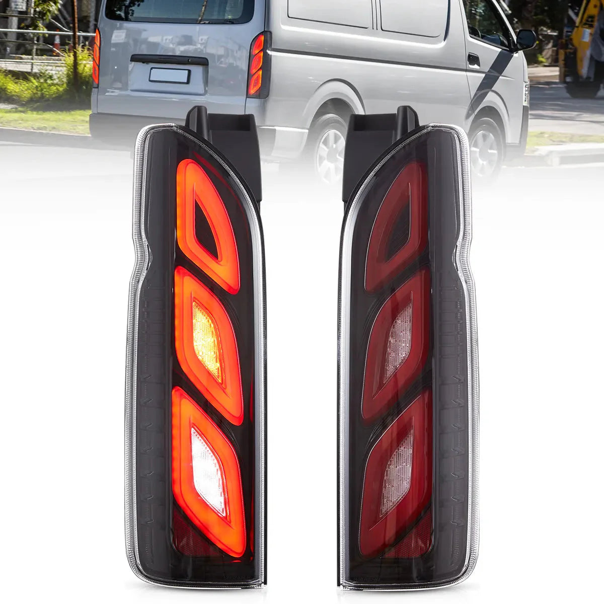 Toyota Hiace With Startup Animation LED Tail Lights 2005–2019