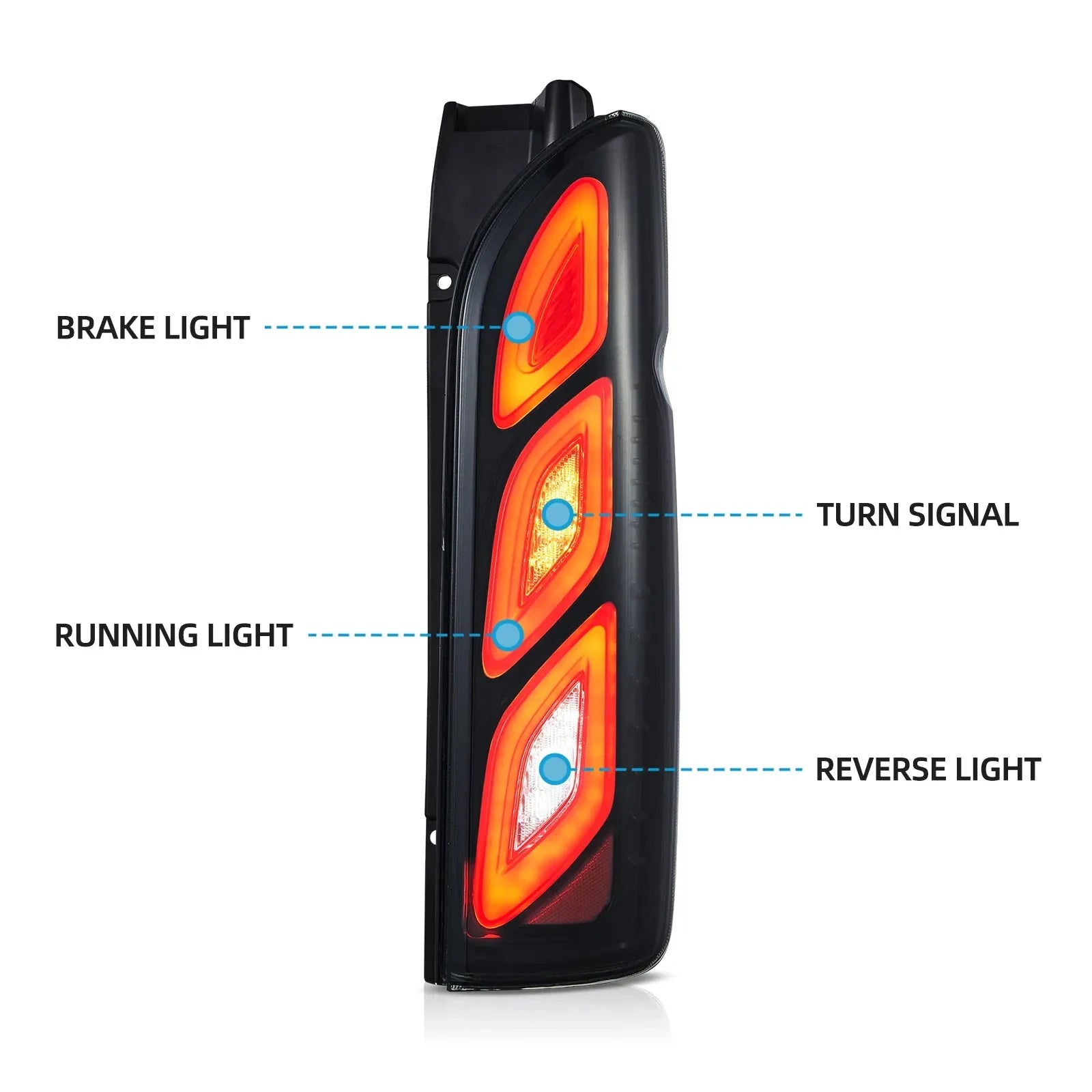 Toyota Hiace With Startup Animation LED Tail Lights 2005–2019