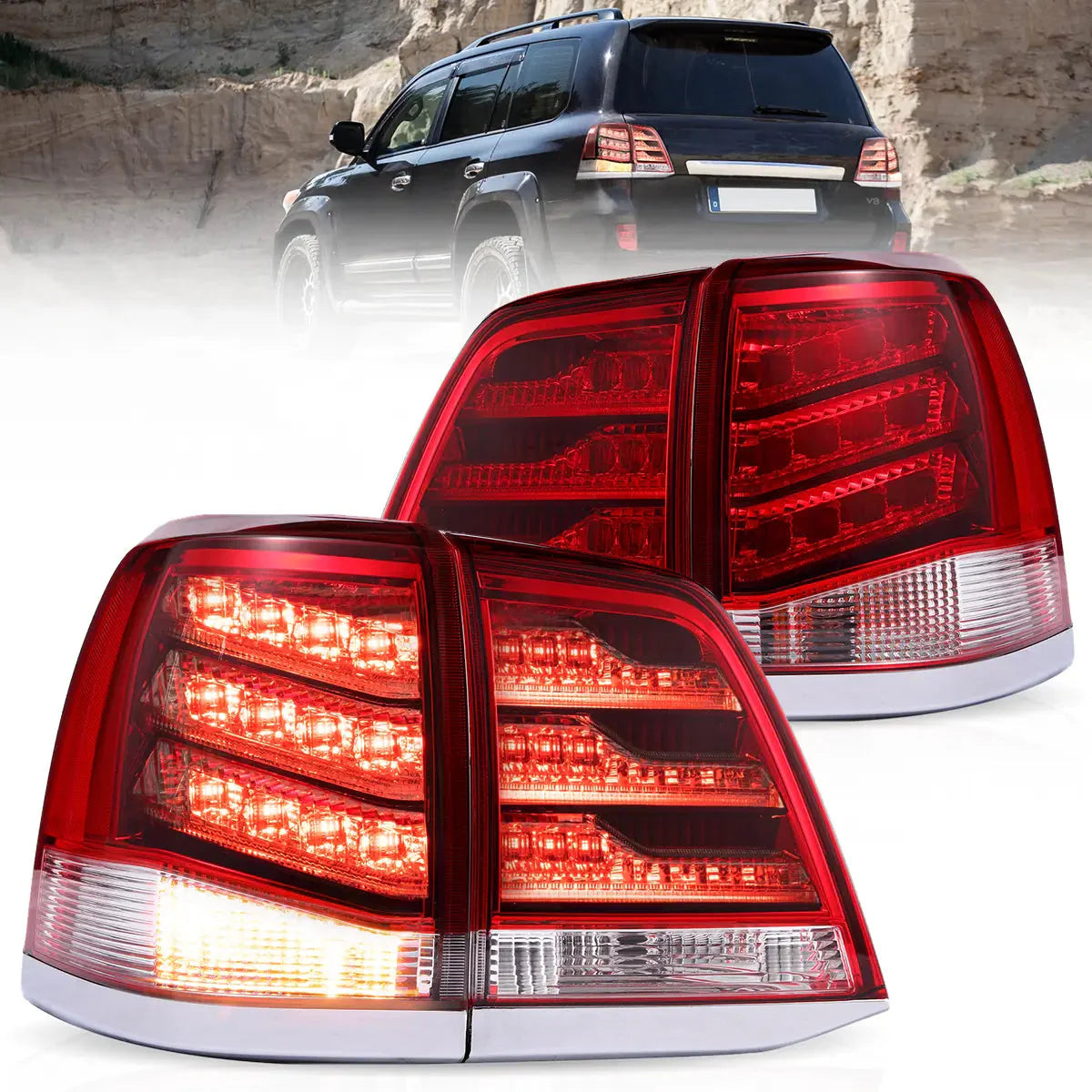 LED Tail Lights for Toyota Land Cruiser 2008–2015