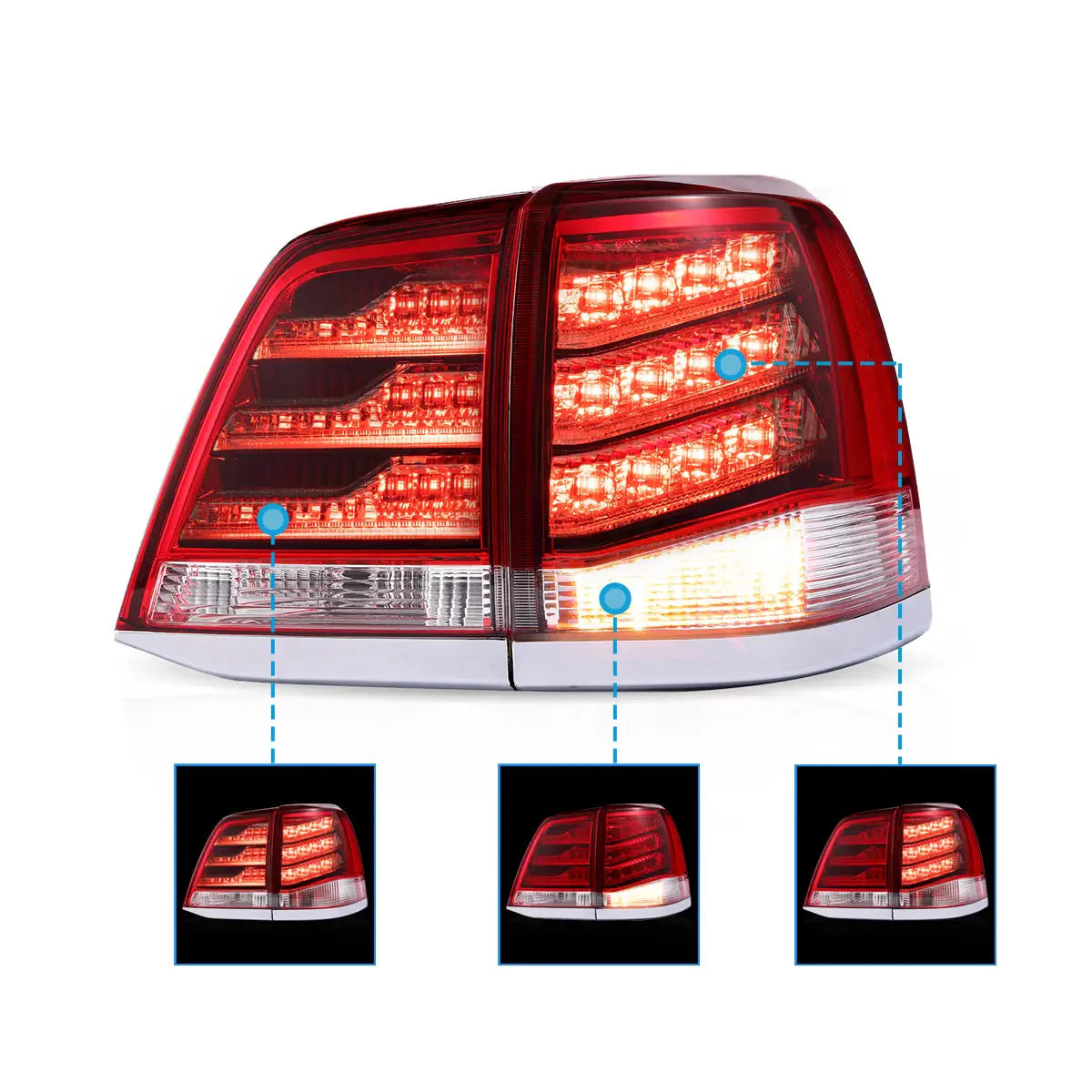 LED Tail Lights for Toyota Land Cruiser 2008–2015