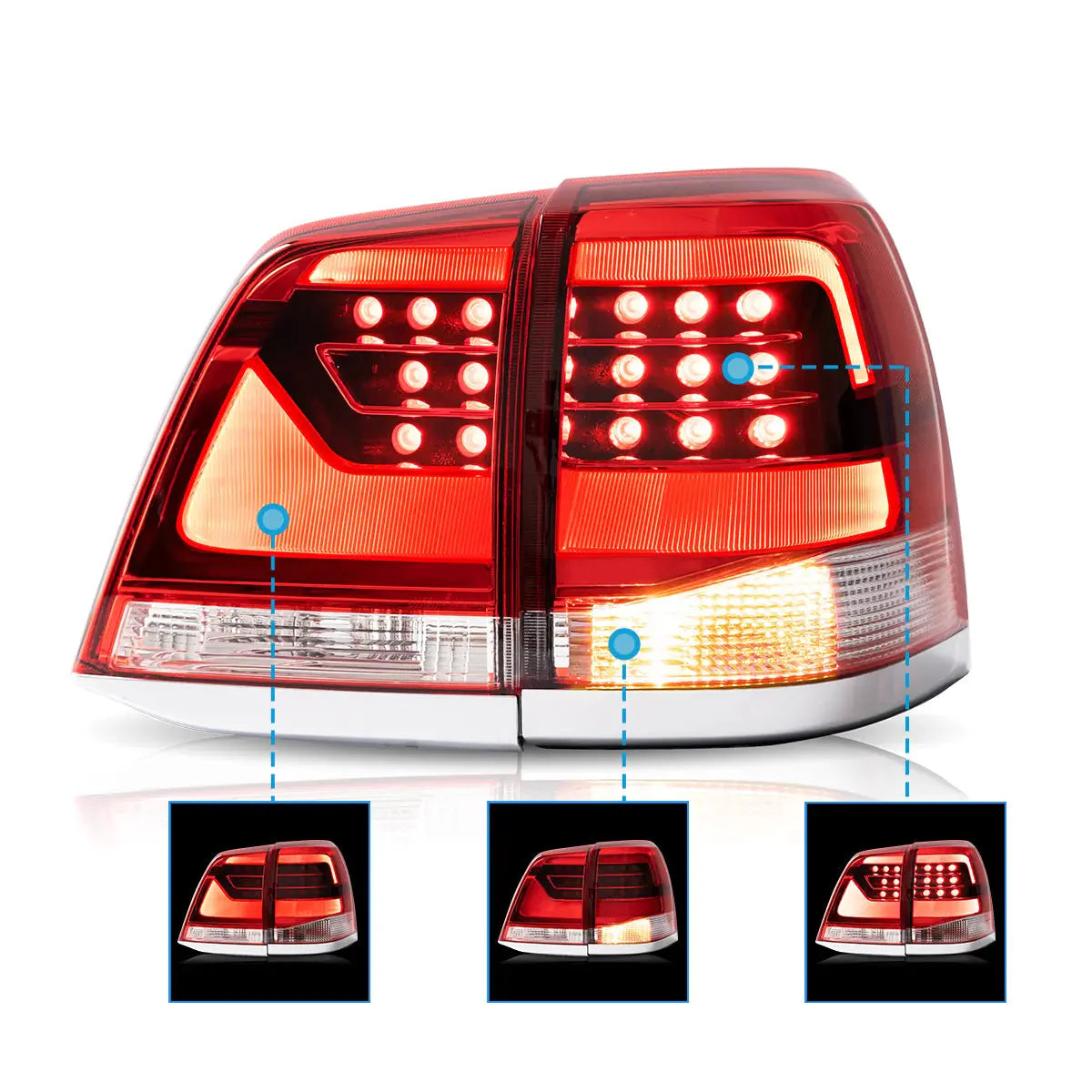 LED Tail Lights for Toyota Land Cruiser 2008–2015
