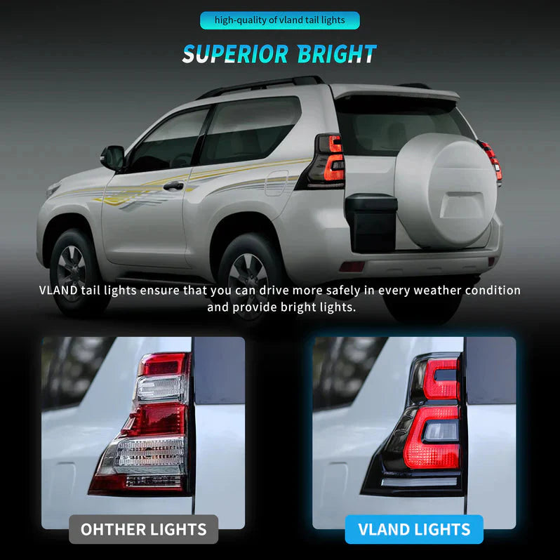 LED Tail Lights for Toyota Land Cruiser Prado 150 2010–2016
