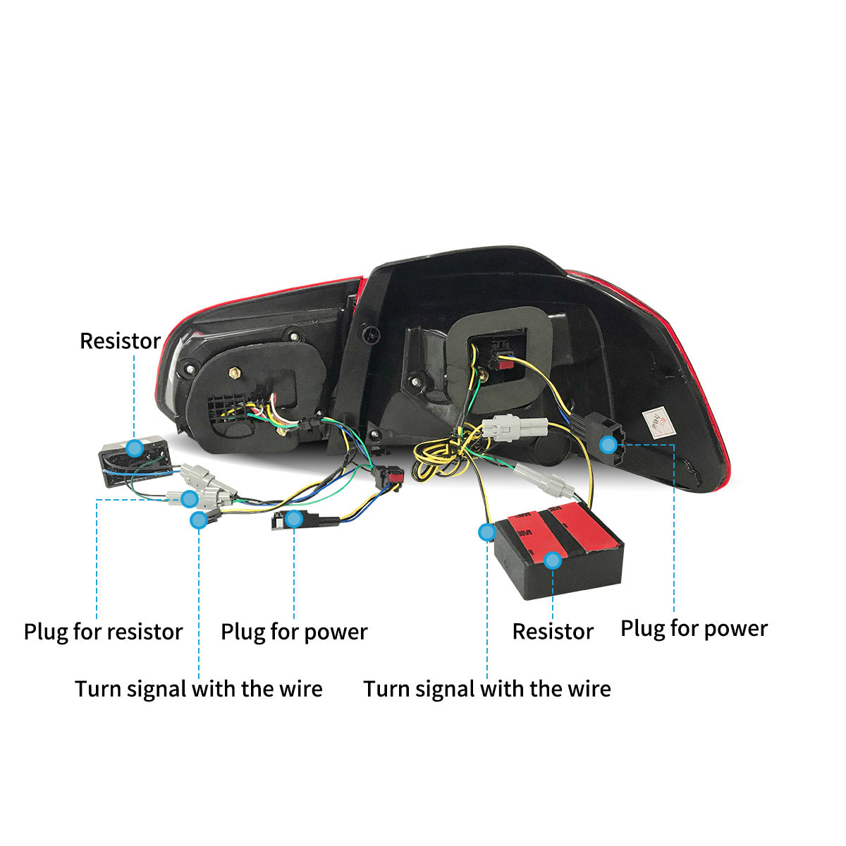 MK6R Style Tail Lights plug and play connector