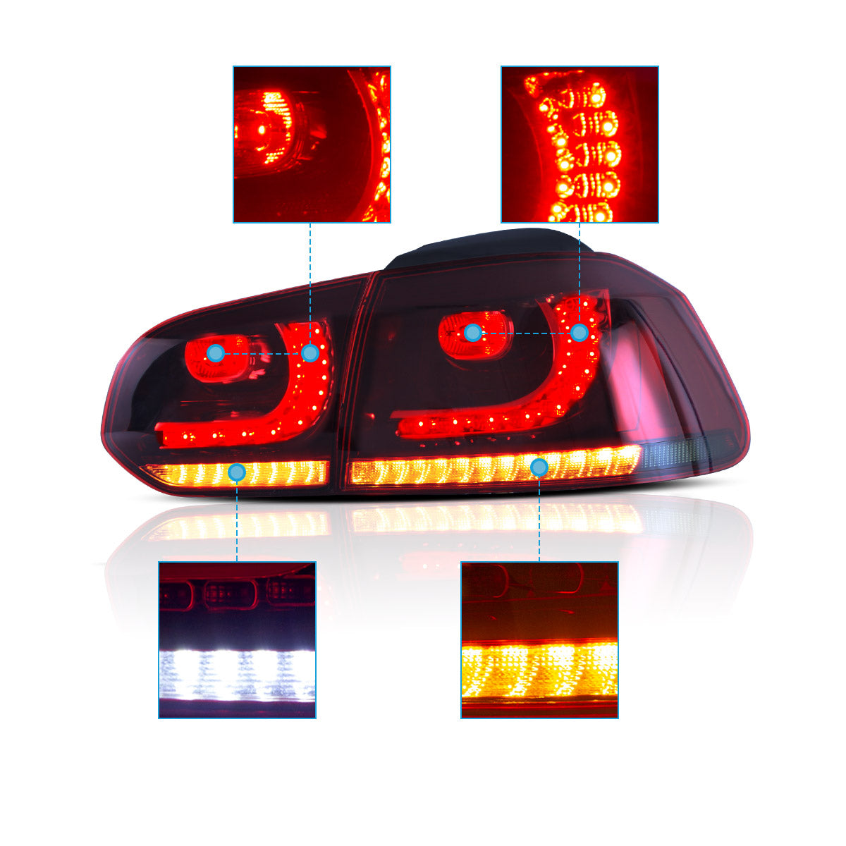MK6R Style Tail Lights detail view