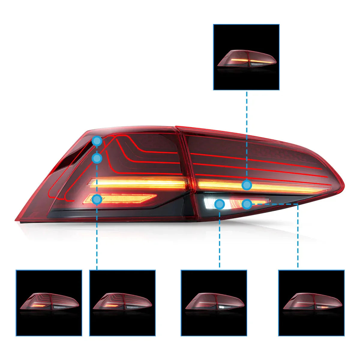 Laser style Tail Lights for Volkswagen Golf MK7 2013–2017