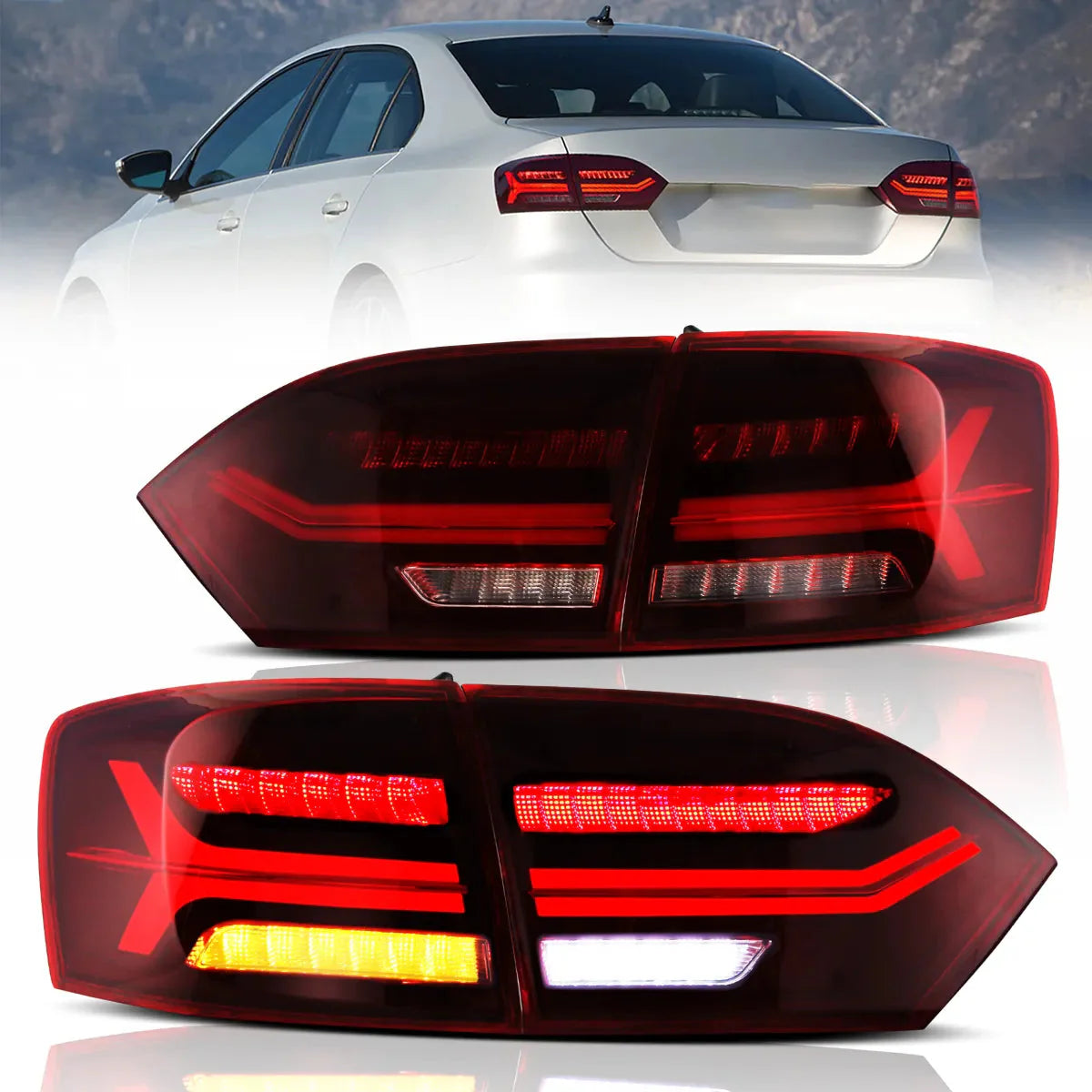 LED Tail Lights for Volkswagen Jetta Sagitar 2012–2014