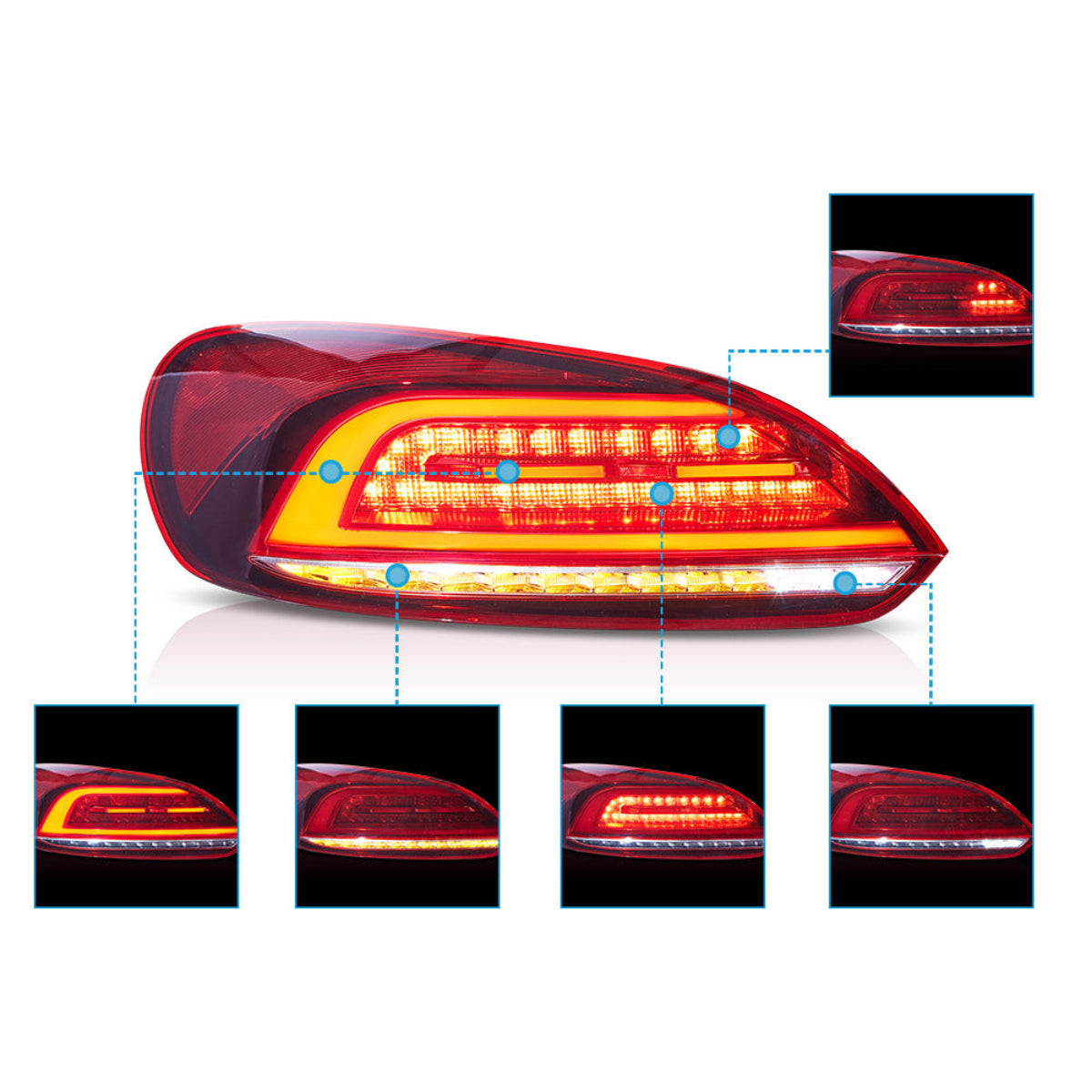 LED Tail Lights for Volkswagen Scirocco 2009–2014