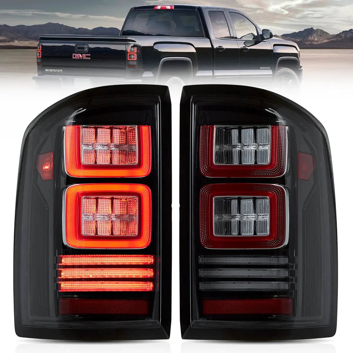 LED Tail Lights for GMC Sierra 1500 2500 3500 HD 2014–2018